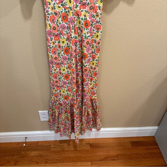 NWT Banjanan Pink Red Floral V Neck Maxi Dress Small - Picture 5 of 13